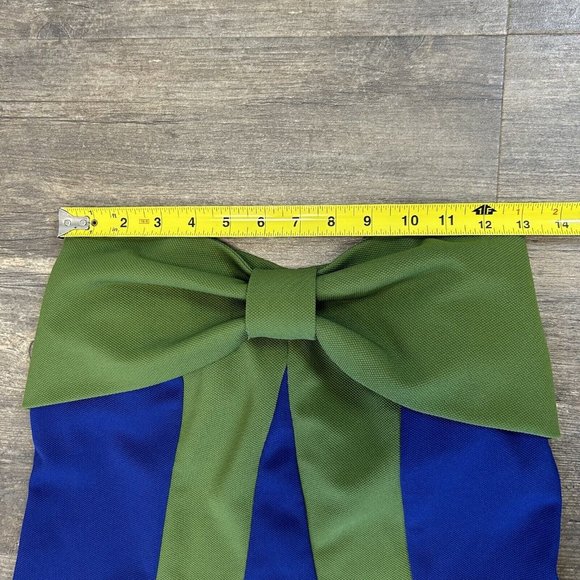 Joy Joy Women Size Medium Strapless Short Dress Blue Bow‎ Polyester - Picture 3 of 9